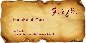Fecske Ábel névjegykártya
